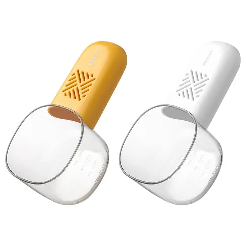 Measuring Spoon Pet Food Measuring Spoon Kitchen Tool with Scale for Scooping Flour Powder Soybean Dogs Cats and Cooking Needs