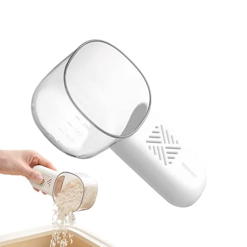 Measuring Spoon Pet Food Measuring Spoon Kitchen Tool with Scale for Scooping Flour Powder Soybean Dogs Cats and Cooking Needs