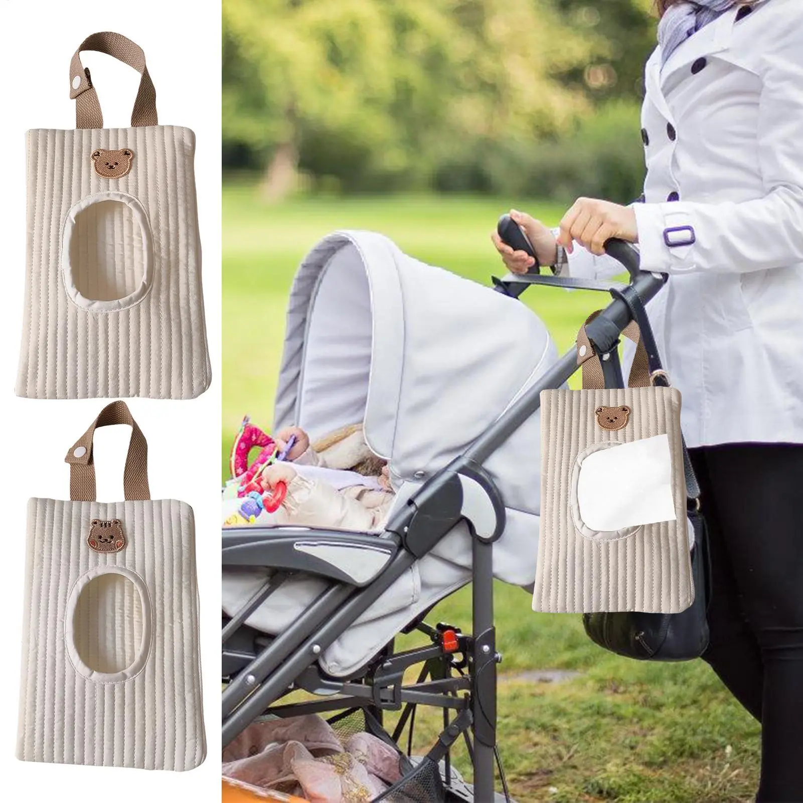 Wipe Container Travel Portable Wet Wipes Holder Refillable Pull-Out Tissue Storage Bag Soft Tissue Pouch For Camping Gym