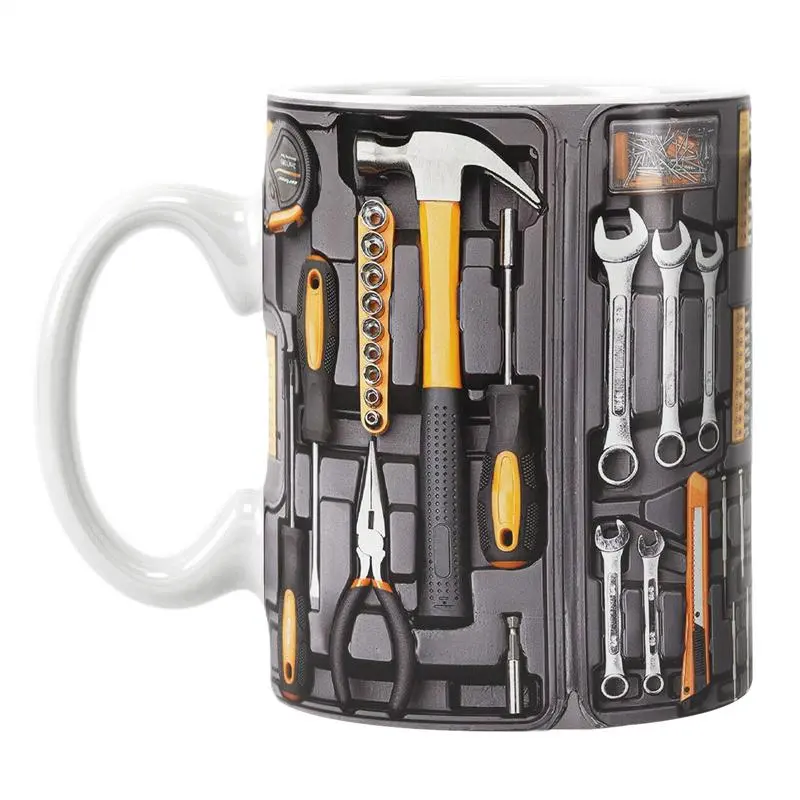 Mechanic Coffee Mug Ceramic Toolbox Tea Cup Machinist Tool Mug  Creative Engine Engine Ceramic Coffee Mug Cup Water Cup Tea Mug