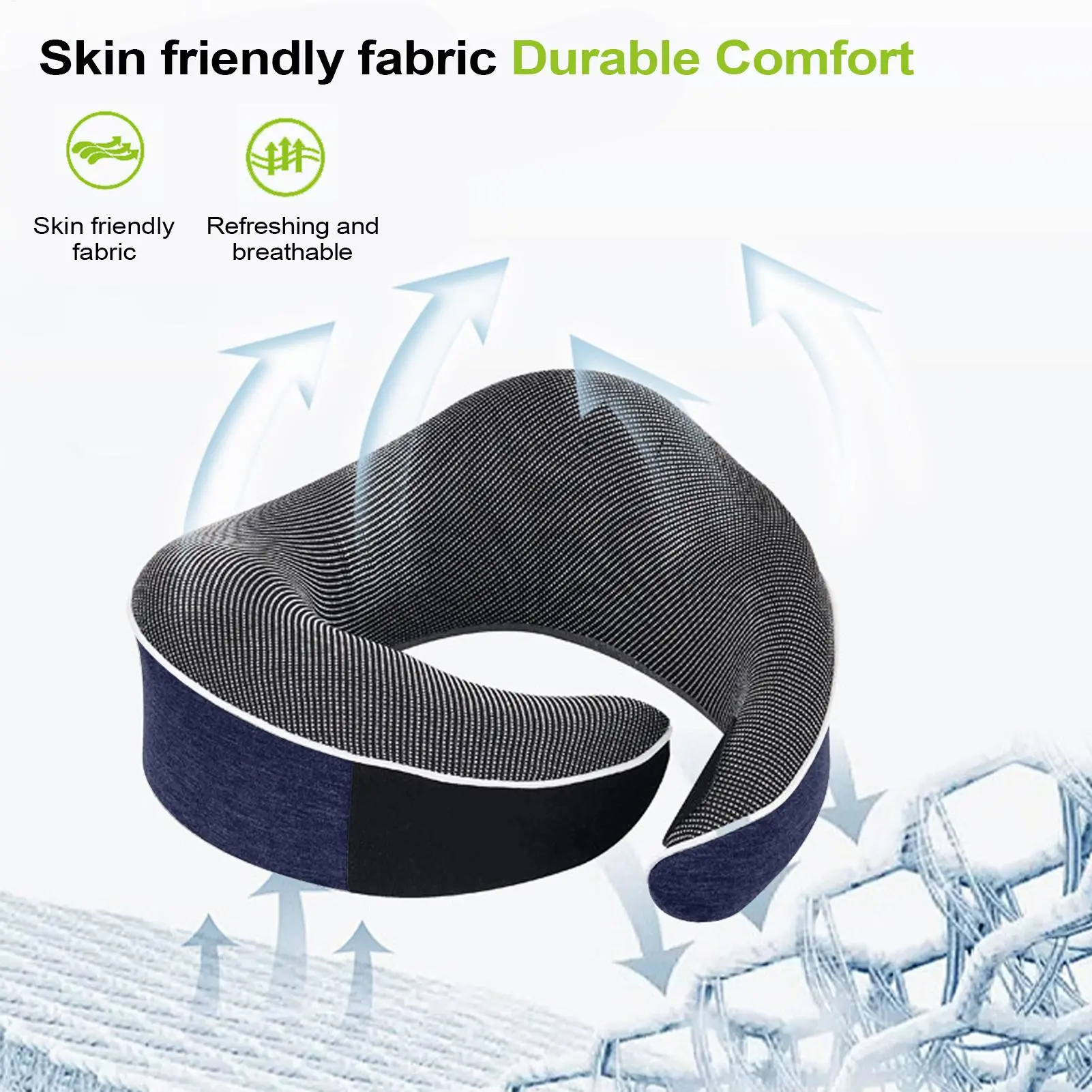 U-shaped Neck Pillows Travel Airplane Pillow Headrest Cushion Memory Foam Snail Pillow Adjustable Soft Noon Break Pillows