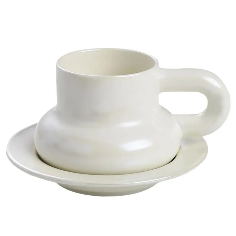 Ceramic Coffee Mug Ceramic Tea Cup Elegant Container With Handle Reusable for Workplace Restaurant Home Picnic Kitchen Daily