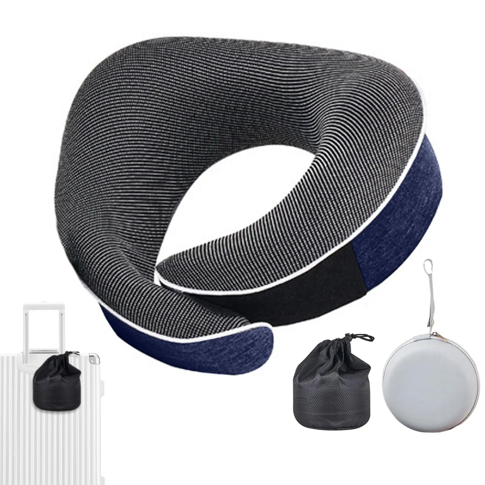 U-shaped Neck Pillows Travel Airplane Pillow Headrest Cushion Memory Foam Snail Pillow Adjustable Soft Noon Break Pillows