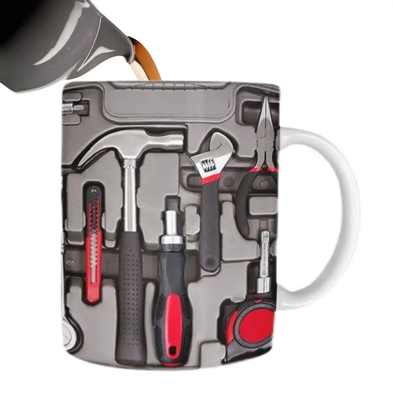 Mechanic Coffee Mug Ceramic Toolbox Tea Cup Machinist Tool Mug  Creative Engine Engine Ceramic Coffee Mug Cup Water Cup Tea Mug