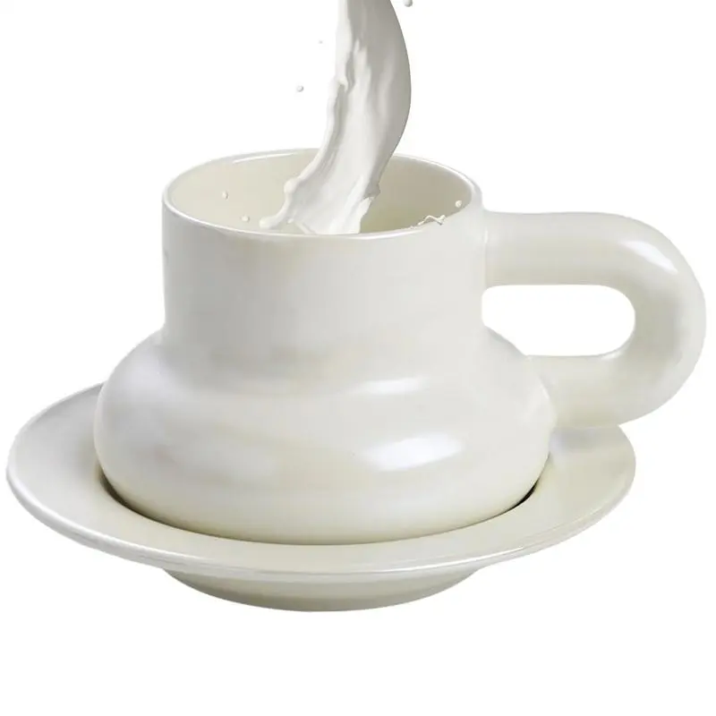 Ceramic Coffee Mug Ceramic Tea Cup Elegant Container With Handle Reusable for Workplace Restaurant Home Picnic Kitchen Daily