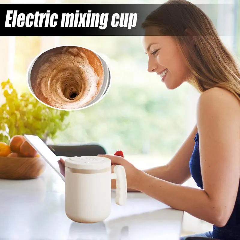 Automatic Magnetic Stirring Coffee Mug Rechargeable Auto Stirring Mug 400ml Electric Stirring Coffee Cup Kitchen Tool for Coffee