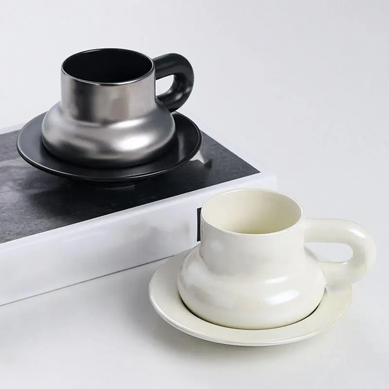 Ceramic Coffee Mug Ceramic Tea Cup Elegant Container With Handle Reusable for Workplace Restaurant Home Picnic Kitchen Daily