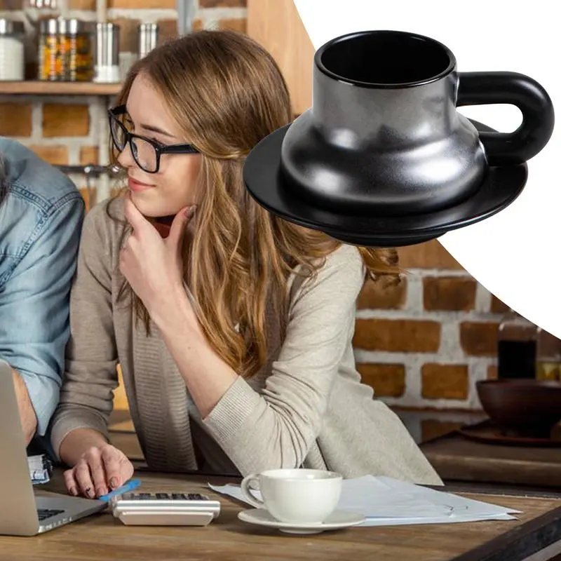 Ceramic Coffee Mug Ceramic Tea Cup Elegant Container With Handle Reusable for Workplace Restaurant Home Picnic Kitchen Daily
