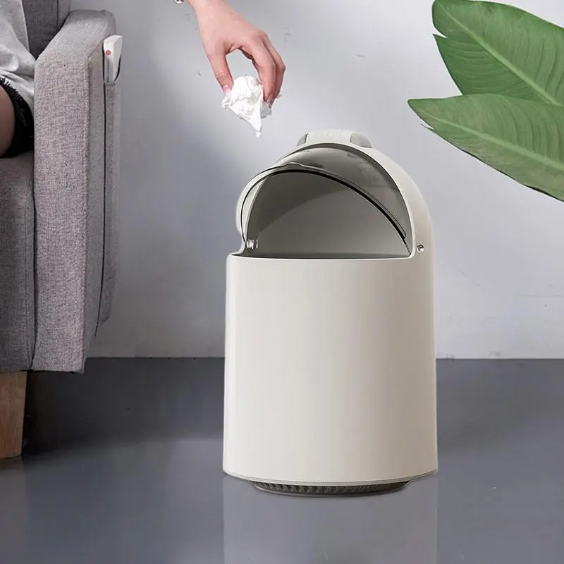 Sliding Lid Trash Container Recycling Trash Can Large Capacity Kitchen Waste Garbage Container Sturdy Recycling Bin Waste