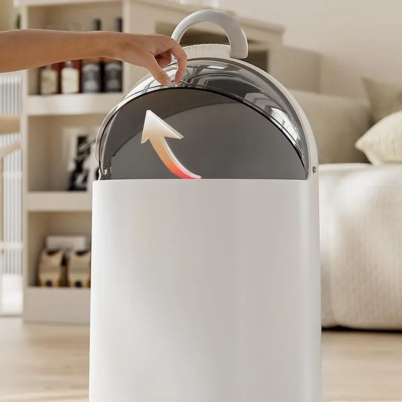 Sliding Lid Trash Container Recycling Trash Can Large Capacity Kitchen Waste Garbage Container Sturdy Recycling Bin Waste