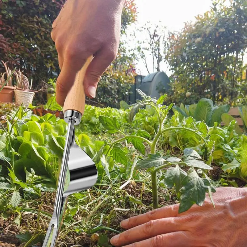 Weeding Puller Tool Manual Weeds Remover Tool Ergonomic Stainless Steel Long Shovels For Removal Digging Planting Yard Work