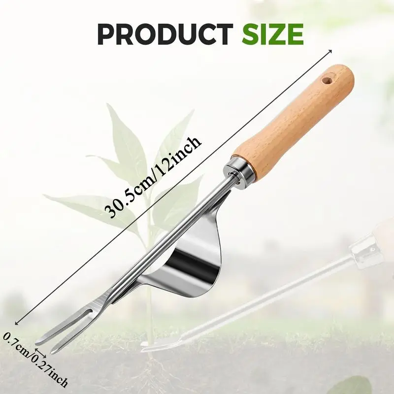 Weeding Puller Tool Manual Weeds Remover Tool Ergonomic Stainless Steel Long Shovels For Removal Digging Planting Yard Work