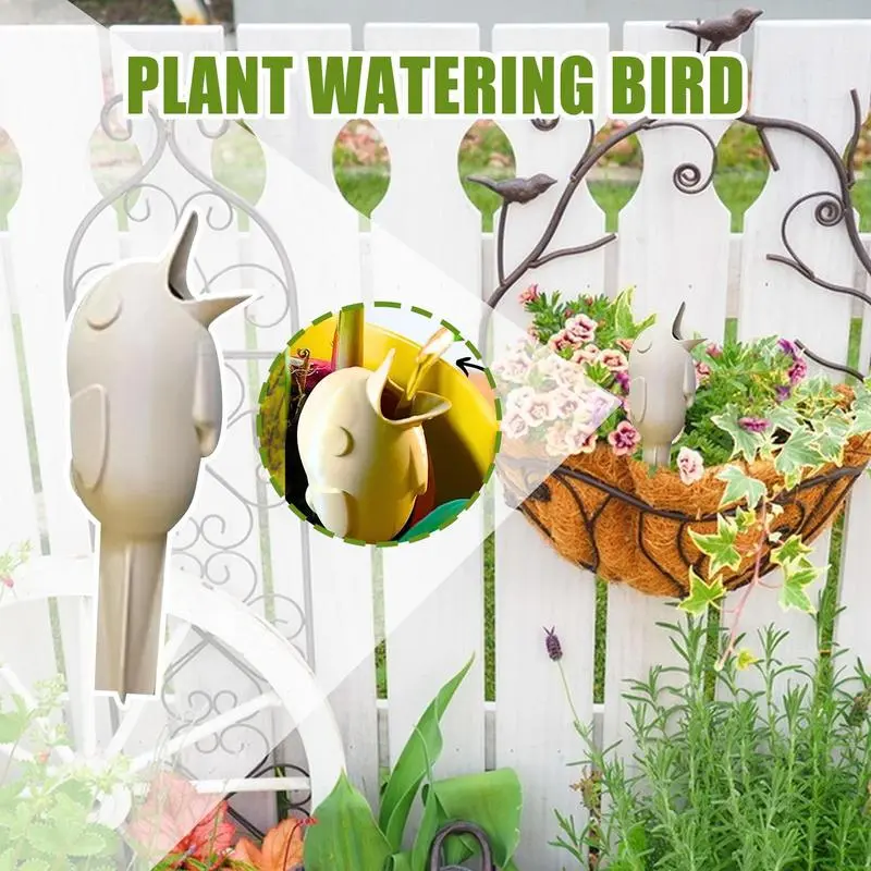 Plant Watering Globes Bird Planter Insert Waterer Automatic Decorative Potted Waterer for Indoor Plants Garden Balcony