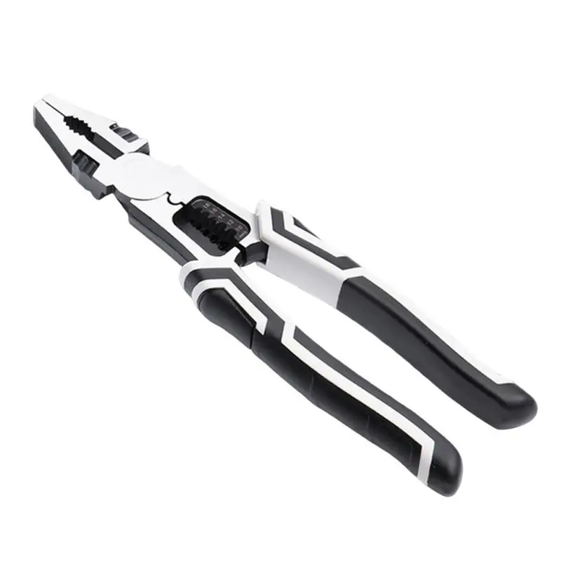 Multifunctional Wire Strippers Multifunctional Steel Flat-Mouth Cable Pliers with Electricity Measurement Electrician Plier 9-In