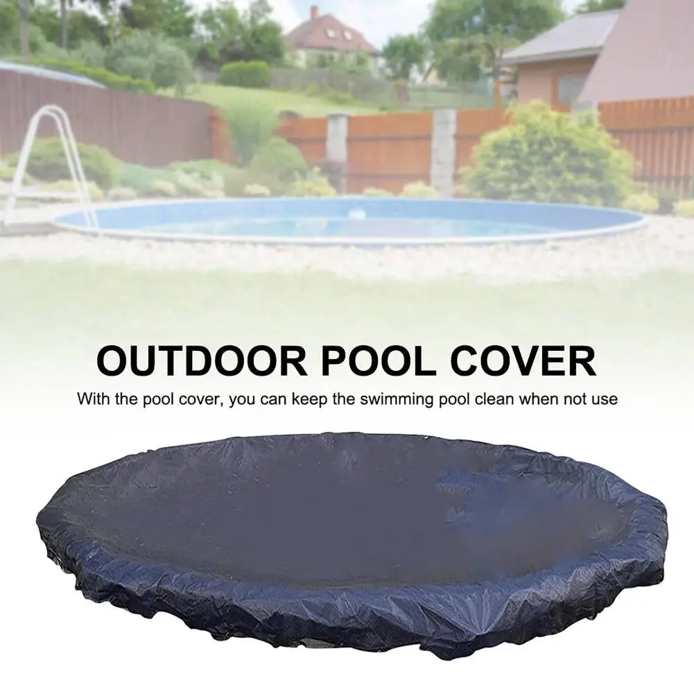 8/10FT Protective Pool Cover 210D Pool Ground Cover Round Leaf Proof Cloth Dust Cover Large Size Dustproof Floor Cloth Mat Cover