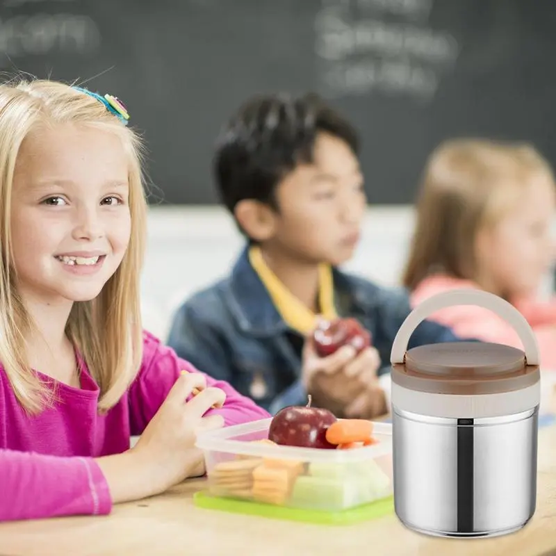 800ML Stainless Steel Insulated Lunch Box Drinking Cup With Spoon Food Thermal Jar Insulated Soup Thermos Breakfast Soup Cup