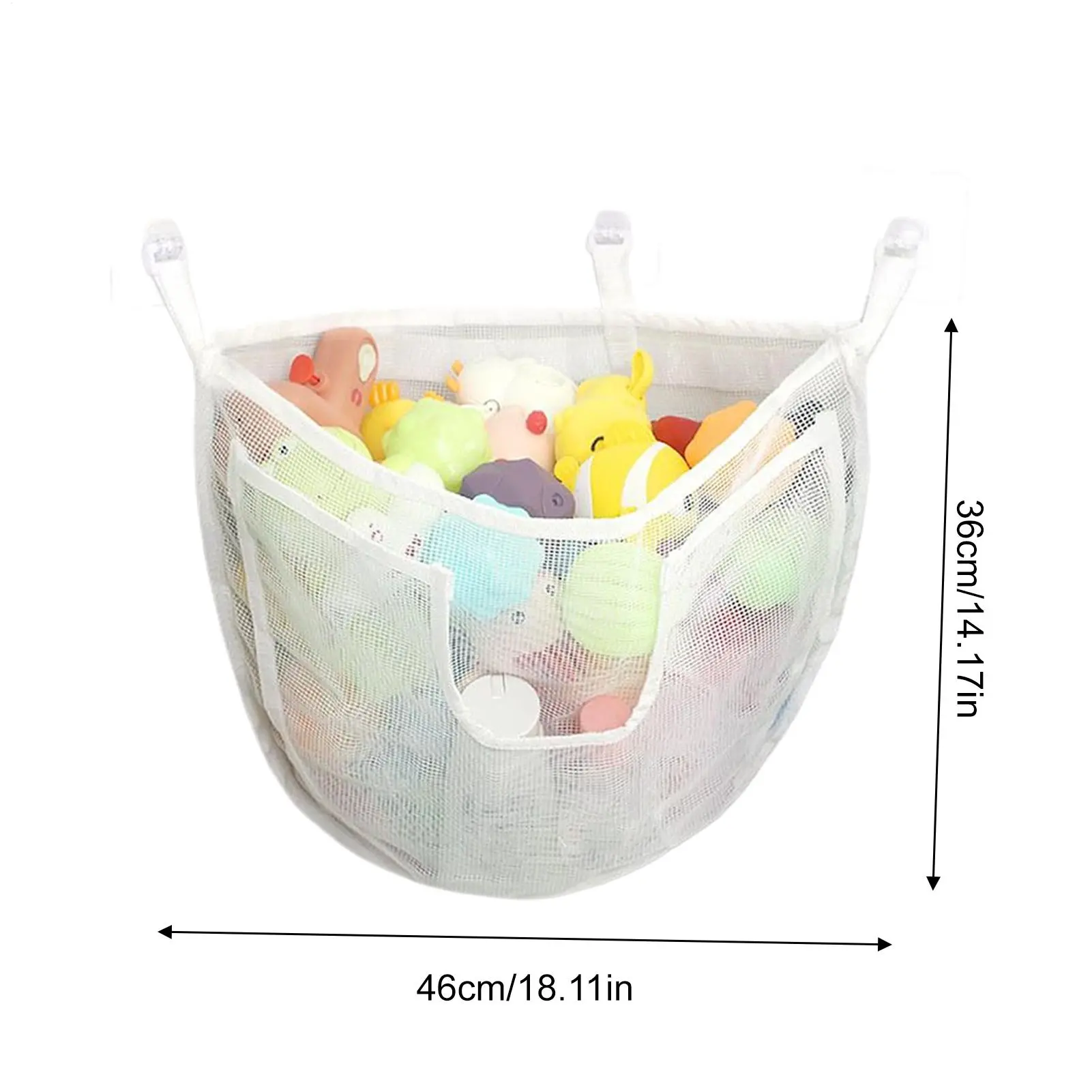 Bath Toys Organizer Quick Release Bathtub Storage With Large Pocket Mesh Baby Bin Basket For Bathroom Kitchen Cupboard Swimming