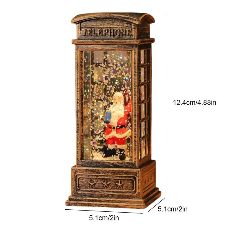 Telephone Booth Light Santa Claus Desk Light Vintage Telephone Booth Santa Claus Night Lamp For Table Desk Dormitory Decor