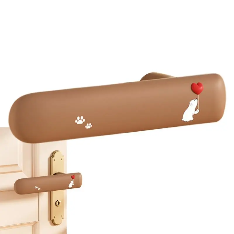 Door Knob Cover Silicone Door Handle Glove Wall Protectors Door Knob Protective Static-free Baby Safety Handle Sleeve Doorknob