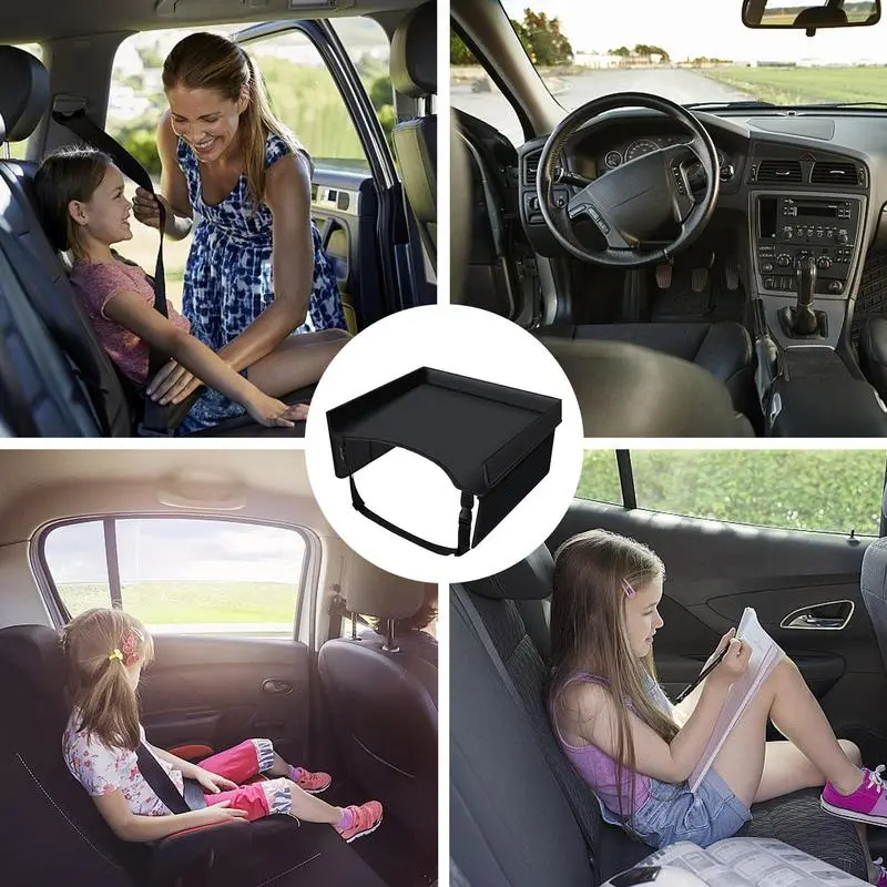 Kids Travel Tray Long Trip Kids Travel Tray For Car Seat Must Have Desk Organizer With Adjustable Straps Foldable Carseat Table
