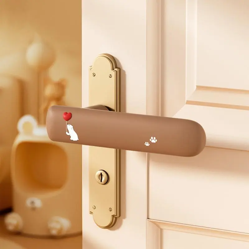 Door Knob Cover Silicone Door Handle Glove Wall Protectors Door Knob Protective Static-free Baby Safety Handle Sleeve Doorknob