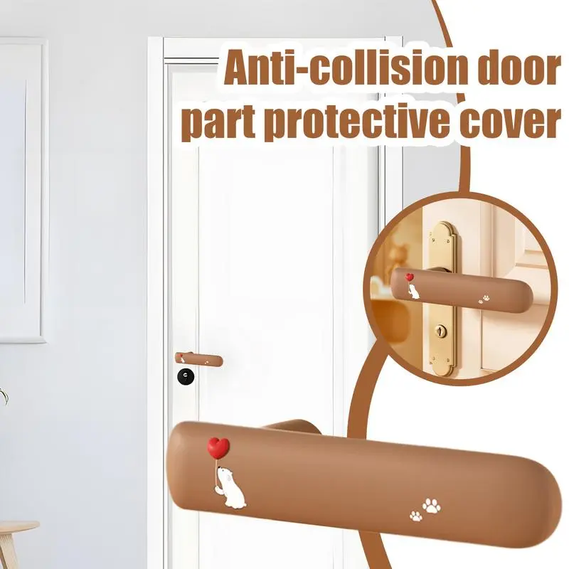 Door Knob Cover Silicone Door Handle Glove Wall Protectors Door Knob Protective Static-free Baby Safety Handle Sleeve Doorknob