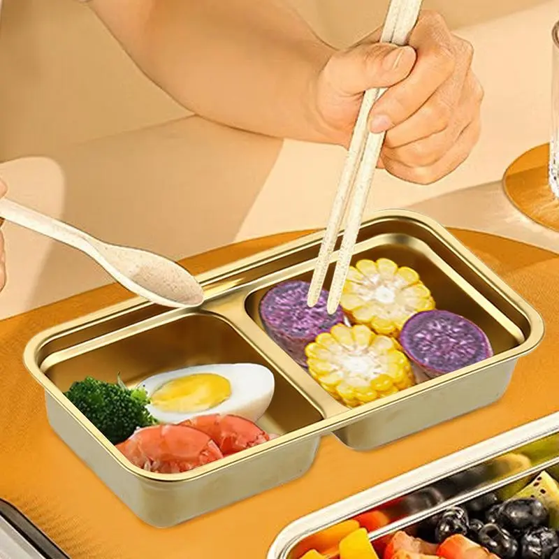 Stainless Steel Snack Box Stainless Steel Lunch Container Food Case Lidded Storage Bins For Nuts Daily Use Dried Fruits School