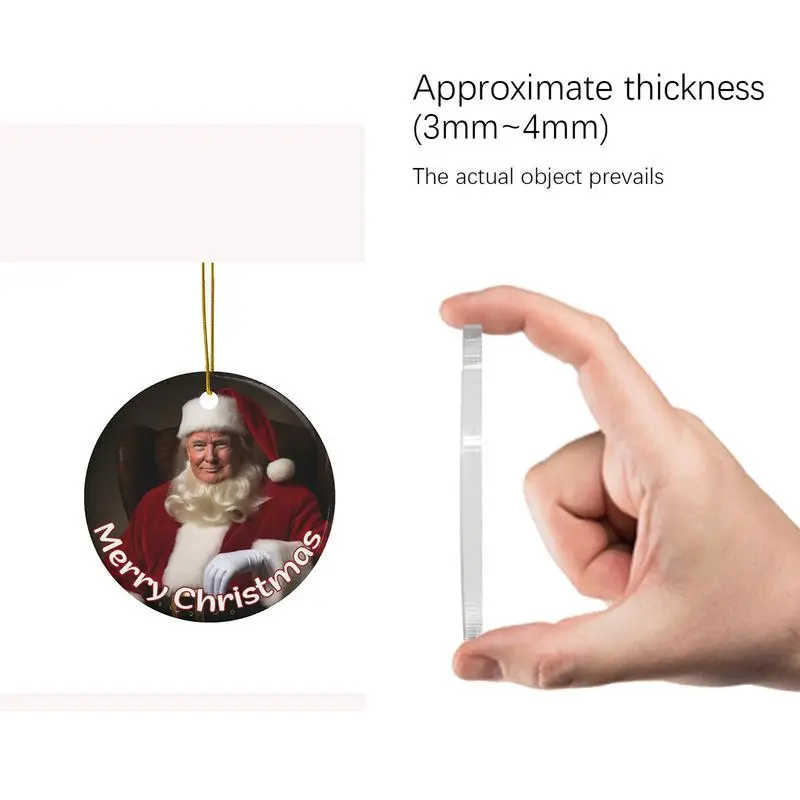 Christmas Trumpp-themed Advent Calendar Kit Christmas Calendar Counts Down To 2024 Election 24pcs Christmas Tree Trumpp Pendant