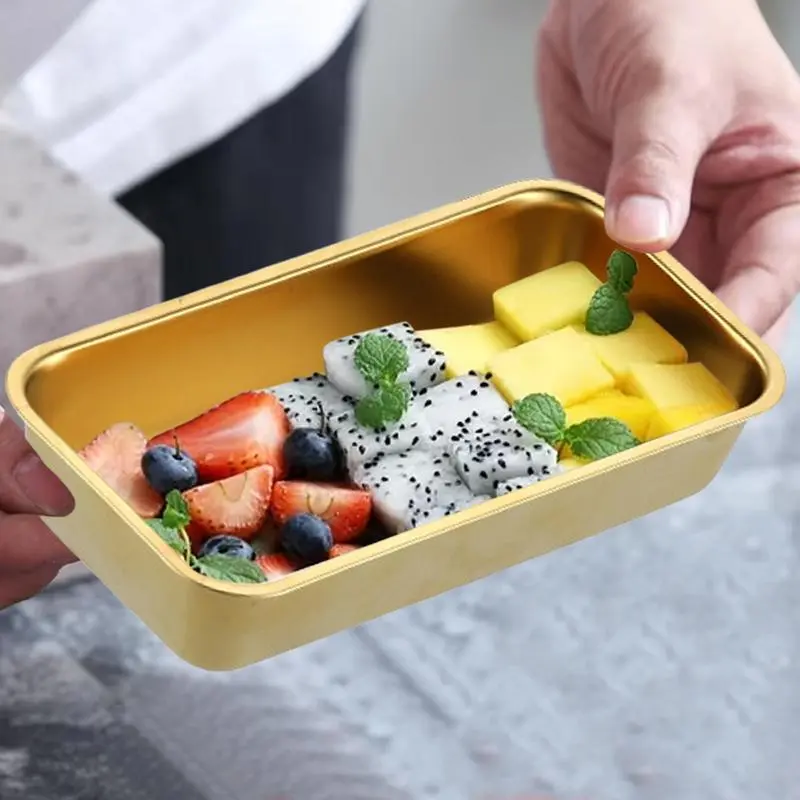 Stainless Steel Snack Box Stainless Steel Lunch Container Food Case Lidded Storage Bins For Nuts Daily Use Dried Fruits School