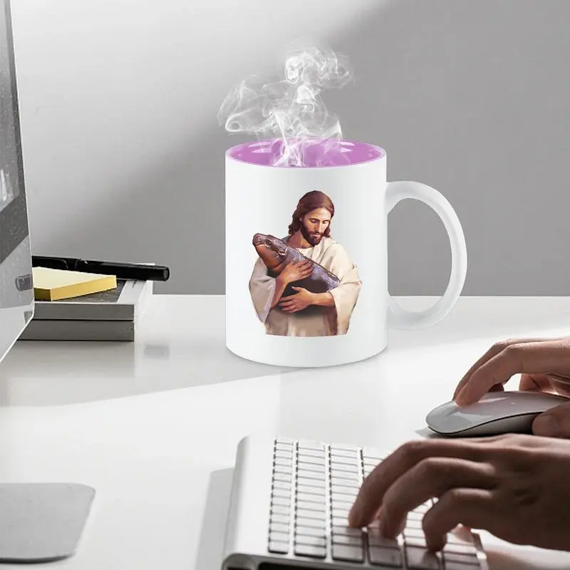 Hippo Mugs Ceramic Milk Mug Coffee Milk Tea Mug Cup Animal Cute Mug Cup For Hippo Lovers Teens Girls