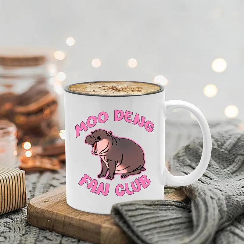 Hippo Mugs Ceramic Milk Mug Coffee Milk Tea Mug Cup Animal Cute Mug Cup For Hippo Lovers Teens Girls