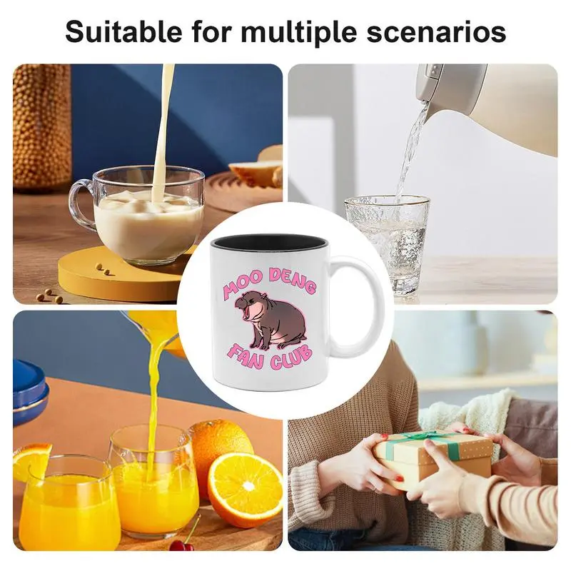 Hippo Mugs Ceramic Milk Mug Coffee Milk Tea Mug Cup Animal Cute Mug Cup For Hippo Lovers Teens Girls