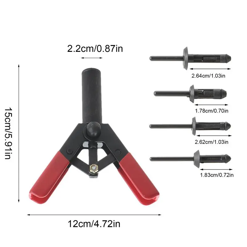 Hand Rivet Tool Heavy Duty Riveter With 40Pcs Nylon Blind Rivets Manual Riveting Tool Riveter Tool Rivet Nut Tool Rivet