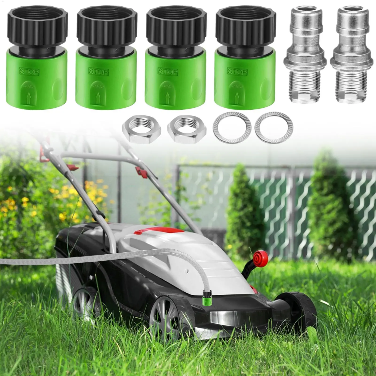 Mower Deck Wash Kit Riding Mower Flushing Attachment Nozzle  Deck Wash Adapter Attachment Kit Riding Lawn Mower Cleaning Parts