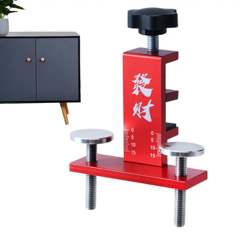 Door Installation Positioner Cabinet Hardware Jig with Adjustable Clamp Range Punch Locator Cabinet Installation Tool