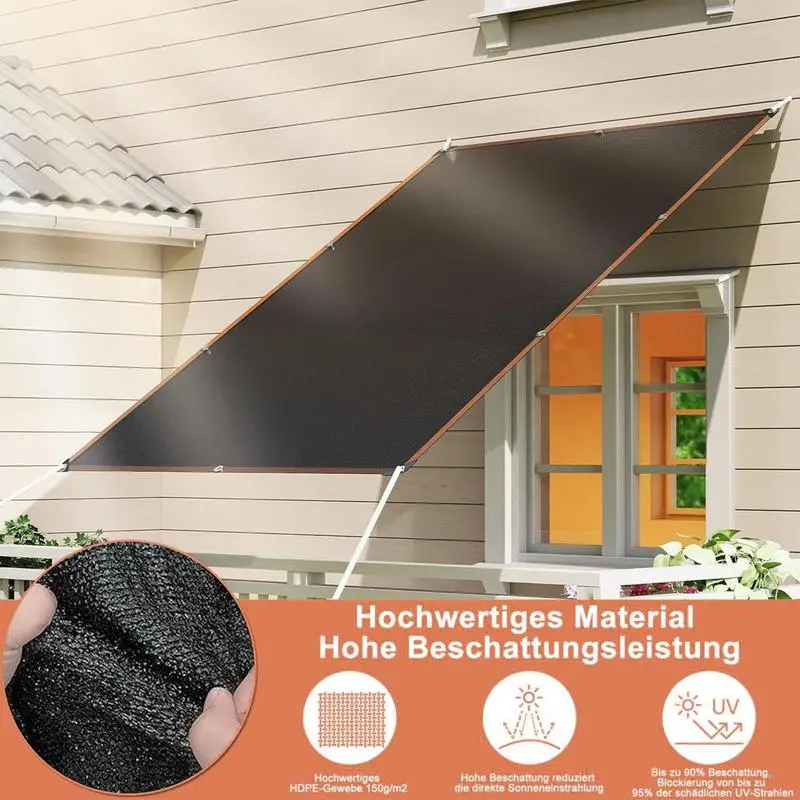 Sun Shade Sail Heavy Duty Awning Patio UV Protection Multifunctional Shade Sail Plant Greenhouse Cover Sunshade Net Sun Shelter