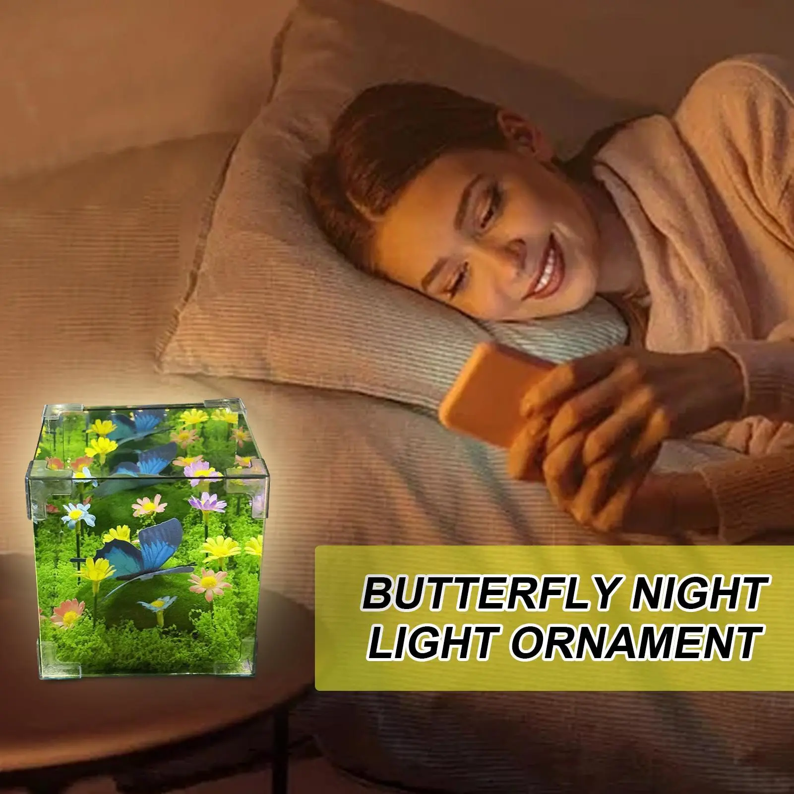 Butterfly Nightlight Butterfly Night Ambiance Lighting Decoration Plug-And-Play Ambiance Nightlight Forests Landscape Night