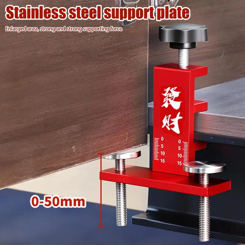 Door Installation Positioner Cabinet Hardware Jig with Adjustable Clamp Range Punch Locator Cabinet Installation Tool