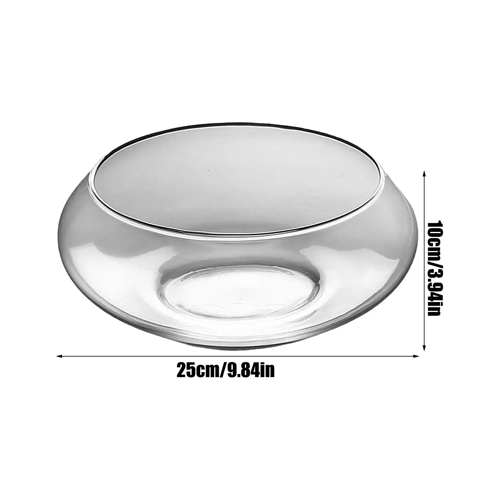 Fish Glass Bowl Glass Large Hydroponics Flower Pot Shallow Round Wide Plants Bowl Small Aquariums Transparent Goldfishes Bowl