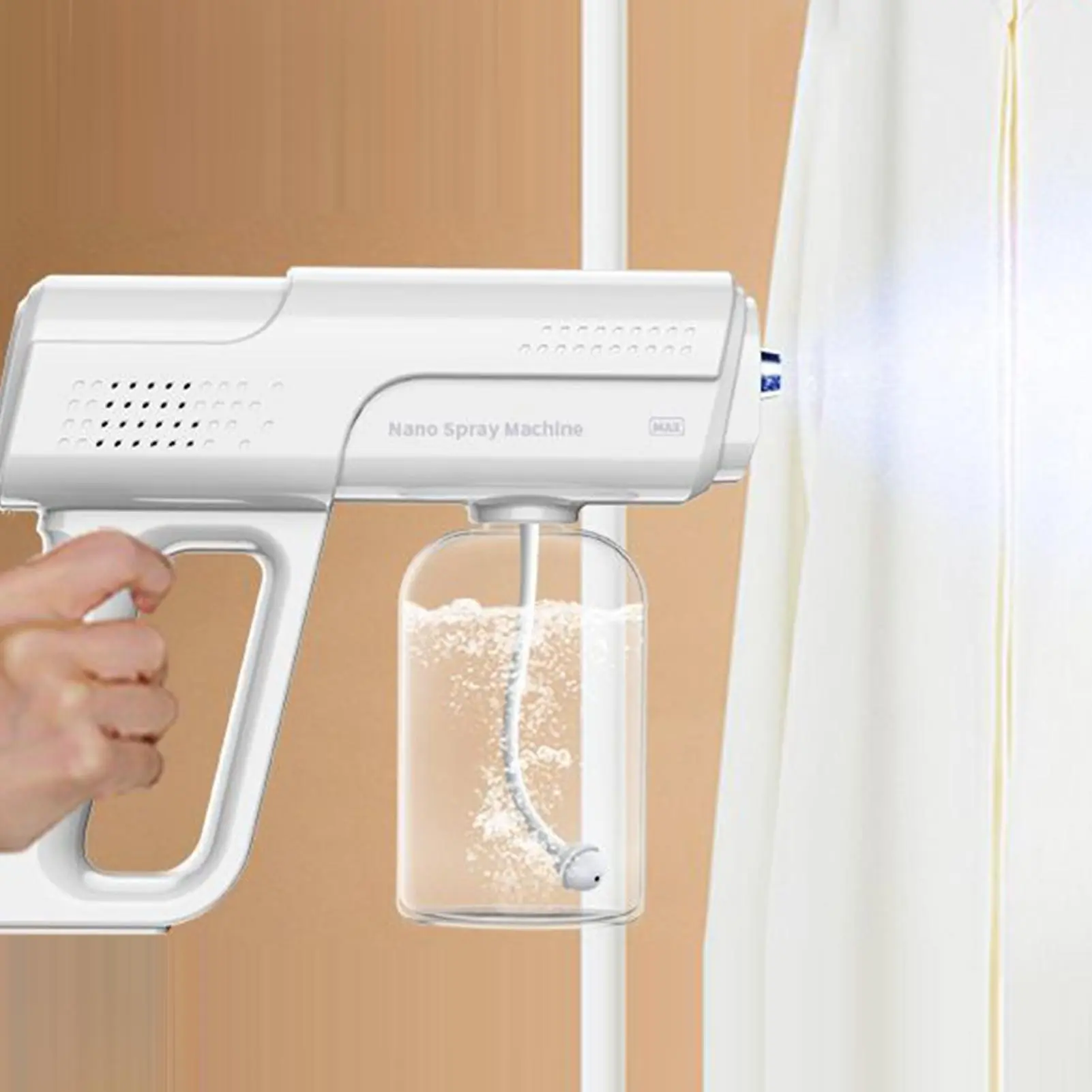 Electric Spray Bottle 300ml Automatic Electric Spray Bottle Mister Leak-Proof Handheld Watering Can Rechargeable Garden Mister