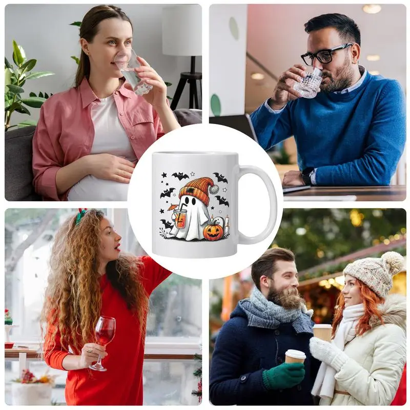 Ghost Mug Novelty Water Cups Halloween Water Cups Porcelain Drinking Cup For Beer Milk Multifunctional Tea Coffee Cups