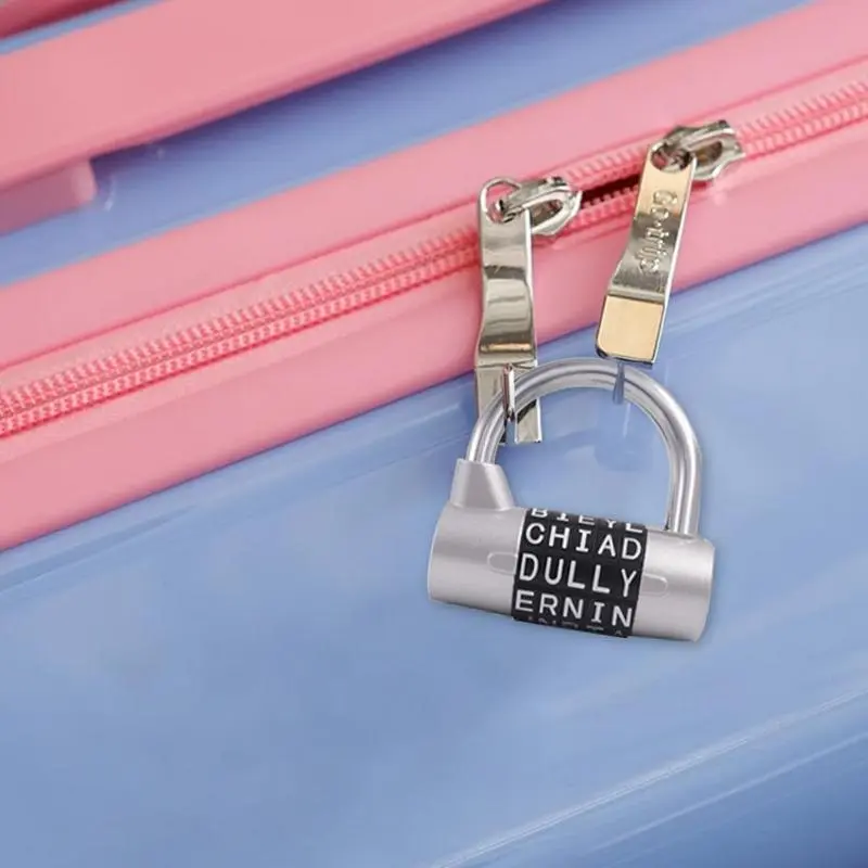 Word Lock Locker Combination Lock Heavy Duty Password Padlock Safety Padlock for School Gym Locker,Sports Locker,Fence,Toolbox