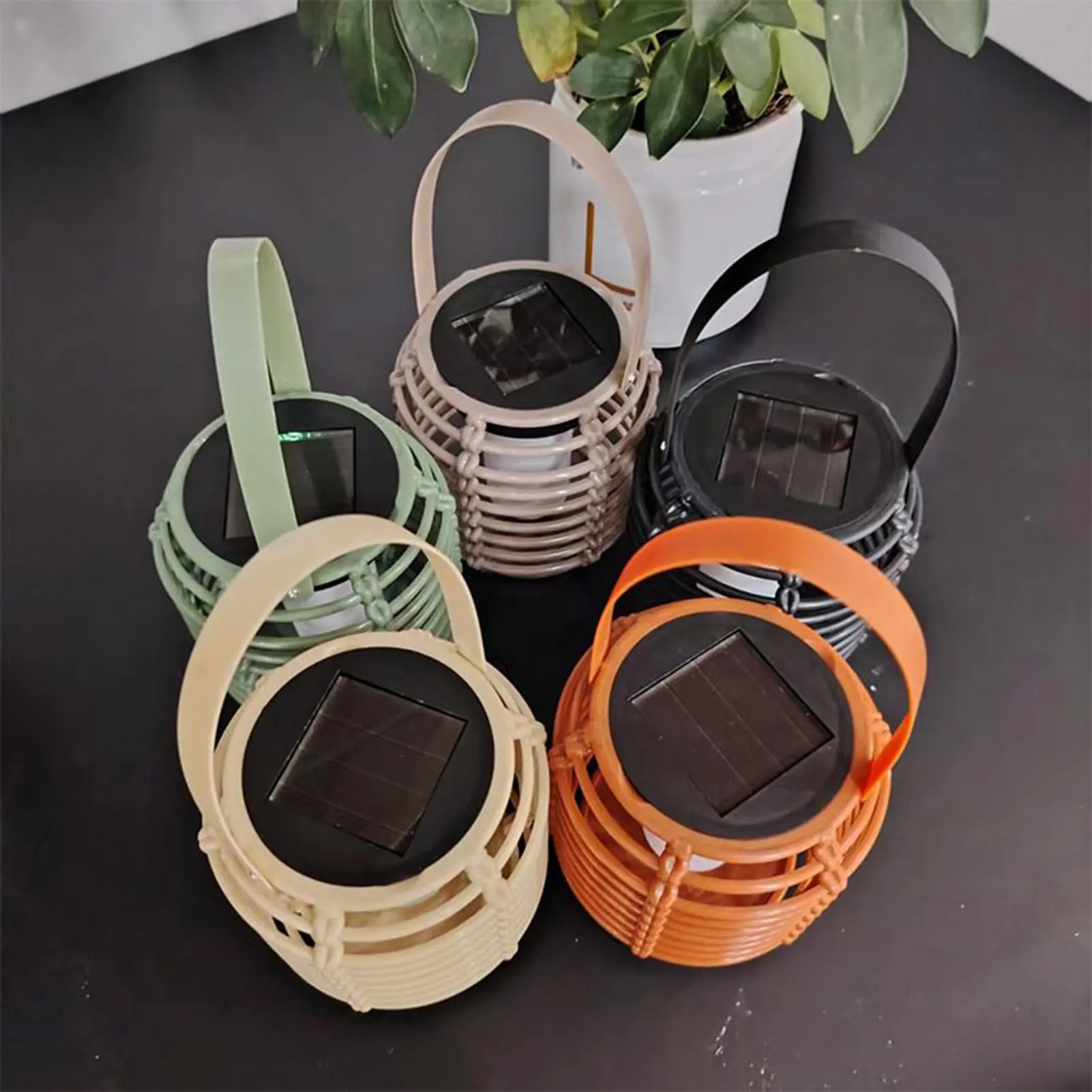 Solar Garden Lights Outdoor Solar Lantern Lights Outdoor Decor Rattan Waterproof Decorative Lantern For Yard Patio Pathway Trees