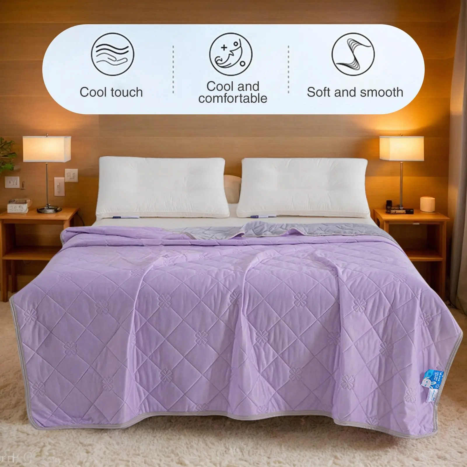 Cooling Blanket Summer Rest Cooling Comforter Double-Sided Sleeping Cold Bedding For Home Sofa Outdoor Indoor Couch Bedroom