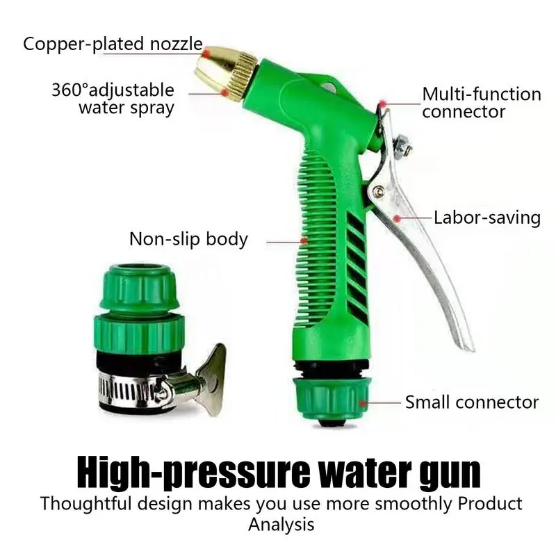 Garden Water Hose Yard Hose Long Flexible Garden Hose Yard Spraying Nozzle Non Kinking Car Wash Set Flower Watering Tube Pipe