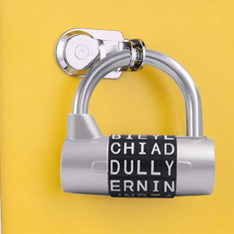 Word Lock Locker Combination Lock Heavy Duty Password Padlock Safety Padlock for School Gym Locker,Sports Locker,Fence,Toolbox