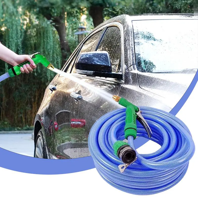 Garden Water Hose Yard Hose Long Flexible Garden Hose Yard Spraying Nozzle Non Kinking Car Wash Set Flower Watering Tube Pipe