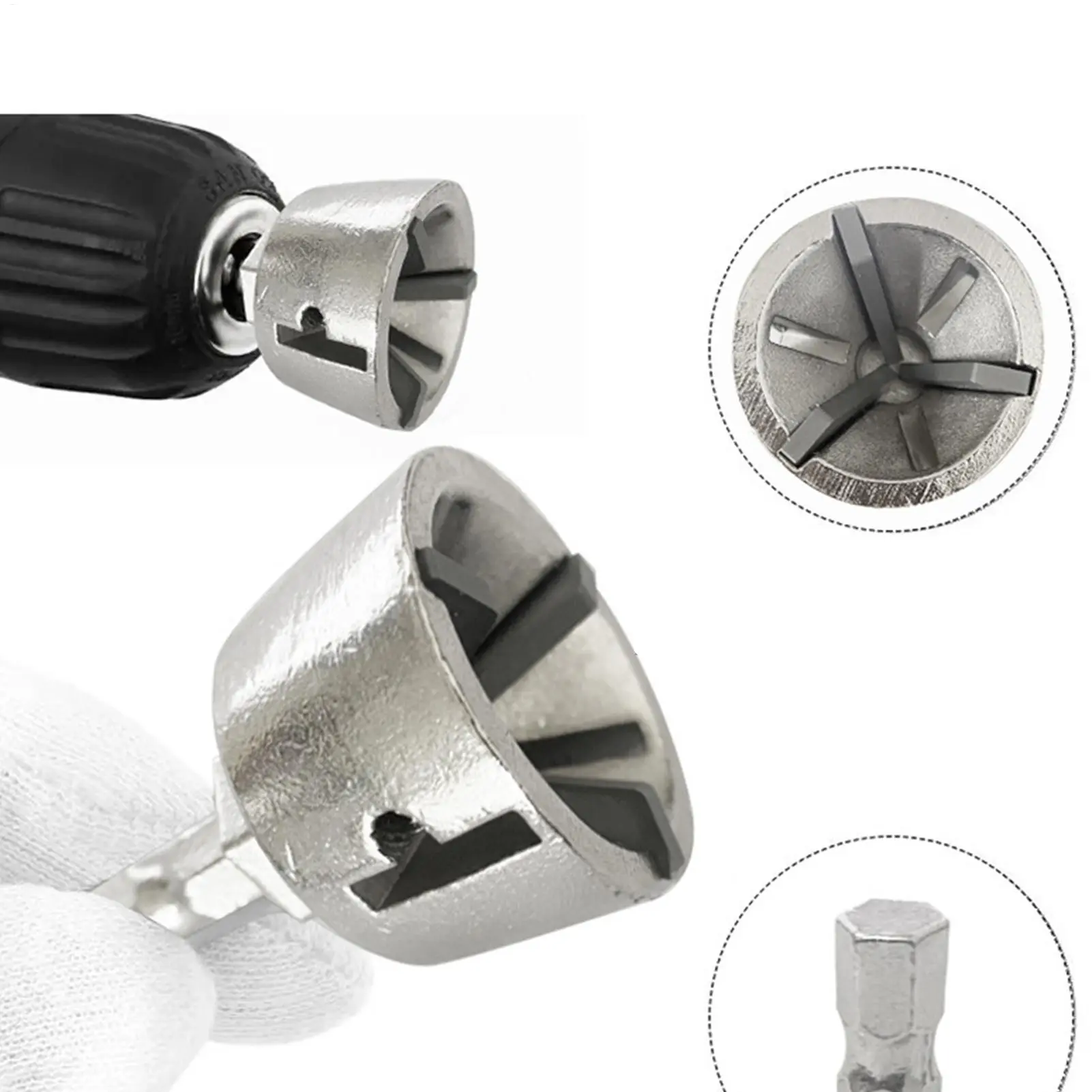 Metal Deburring Chamfer External Burr Removel For Metal External Thread Trimming Bits For Steel Copper Aluminum Rods Pipes Blots