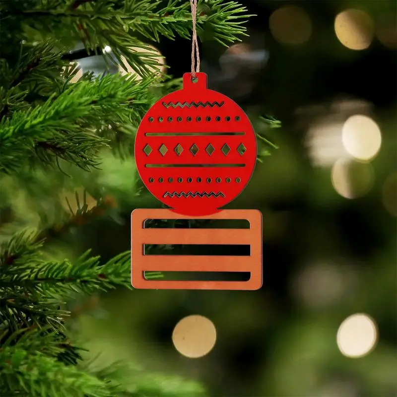 14pcs Christmas Money Holders For Cash Wooden Cash Holder Double Layer Christmas Money Holder Decoration Christmas hanging
