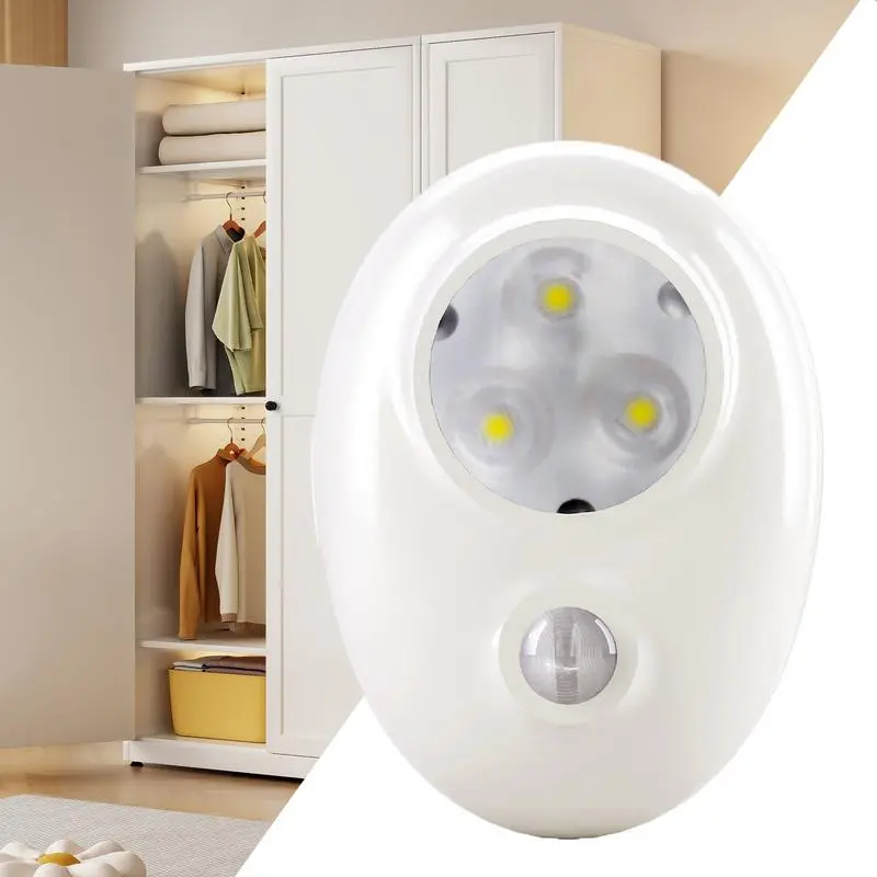 Human Body Induction Night Lamp Motion Activated For Bedside Compact Intelligent Sensor LED Lamp For Hallway Bathroom Cabinets